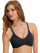 NBB 351 Pamuk Penye Toparlayıcı Sütyen  Siyah 90B thumbnail 1