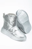 Kadın Bot Düz Taban Gümüş Pullu Bağsız Parlak thumbnail 1