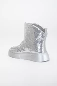 Kadın Bot Düz Taban Gümüş Pullu Bağsız Parlak thumbnail 5