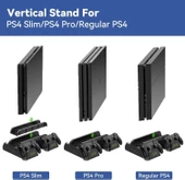 Hepu TP4-882C PS4 3 Soğutma Fanlı Stand Şarj İstasyonu For P-4/Slim/Pro - 2