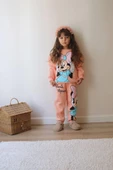 KIZ ÇOCUK MİNNİE MODELLİ 3İPLİK ŞARDONLU EŞOFMAN TAKIMI - 6