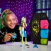 Orjinal Monster High Bebekleri Gizemli Arkadaşlar Neon Monster High Seri 3 Bebekleri Frankie Stein - 2
