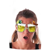 Meksika Şapkalı Parti Gözlüğü Gold Renk thumbnail 1