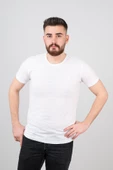 Extra Slimfit Sıfır Yaka Dokulu Erkek T-Shirt thumbnail 10