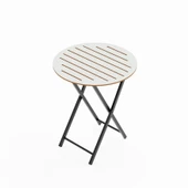 Eportatif Minderli Bistro Takım Bahçe Masa Sandalye Yuvarlak Beyaz 1485 - 7