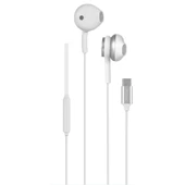 Shaza Stereo Ses Silikonlu Type-C Kablolu Kulaklık Beyaz - 1