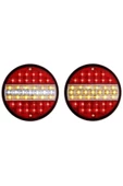 ÇERAY Hamburger Tip Ledli Stop Lamba 12 Volt Römork Karavan 4 Modlu 2 Adet - 3