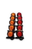 ÇERAY (10 Adet) Neon Mini Takoz Sarı-kırmızı 12v-24v - 1