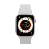 H12 Mini Akıllı Saat Gold Alüminyum Kasa Kırık Beyaz Silikon Kordon - 6