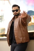 OVERSIZE ERKEK KIŞLIK DERİ MONT - 12