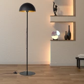 New Yorker Siyah Metal Lambader Salon Ofis Çalışma Odası Kolay Kurulum Dekoratif Ayak Puar Köşe Lambası thumbnail 1