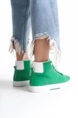 Kadın Günlük Sneaker Rahat Taban Bağcıklı Tam Kalıp High Sneaker - 7