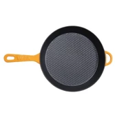 Sürel Degrade Turuncu 28cm Yuvarlak Cam Kapaklı Demir Döküm Tava - 2