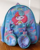 Vest Anaokulu Çantası Turkuaz Unicorn thumbnail 2