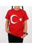 UNİSEX ÇOCUK TÜRK BAYRAĞI TİŞÖRT AYYILDIZ TİŞÖRT - 1