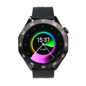 HT04 Akıllı Saat Siyah Silikon Kordon Çinko Alaşım Kasa - 8