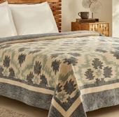 Karaca Home Damask Lacivert Çift Kişilik Pamuklu Battaniye - 3