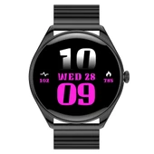 Ultra Thin Akıllı Saat Yuvarlak Çelik Kasa Metal Kordon - 3