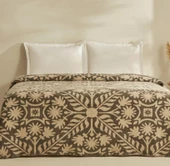 Karaca Home Velma Gri Çift Kişilik Pamuklu Battaniye - 1