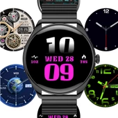 Ultra Thin Akıllı Saat Yuvarlak Çelik Kasa Metal Kordon - 4