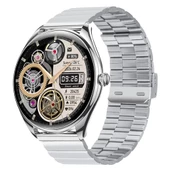 Ultra Thin Akıllı Saat Yuvarlak Çelik Kasa Metal Kordon - 8