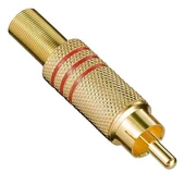 PowerMaster PM-26484 Tos RCA Fiş Metal Gold Erkek Konnektör - 1