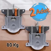 Sürgülü Sürme Dolap Gardırop Vestiyer Kapak Mekanizması Tekerleği 80 Kg Kapasiteli Tekerlek (2 ADET) - 1