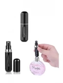 Siyah Cep Parfüm Şişesi Doldurulabilir Mini 5 ML - 2
