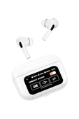 Dokunmatik Led Ekranlı Bluetooth Kulaklık Touch Screen Pro Beyaz Renk Bluetooth Kulaklık - 7