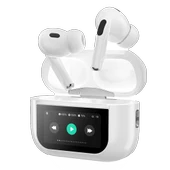 Dokunmatik Led Ekranlı Bluetooth Kulaklık Touch Screen Pro Beyaz Renk Bluetooth Kulaklık - 2