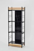 VİLİNZE Rafito Metal & Ahşap Bohem 4 Raflı MDF Çok Amaçlı Mutfak Rafı - 30*160 cm - 3