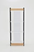 VİLİNZE Rafito Metal & Ahşap Bohem 4 Raflı MDF Çok Amaçlı Mutfak Rafı - 30*160 cm - 4