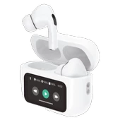 Dokunmatik Led Ekranlı Bluetooth Kulaklık Touch Screen Beyaz Renk Bluetooth Kulaklık - 3