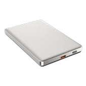 Magslim 5S Magsafe Manyetik Kablosuz 5000mAh Powerbank Taşınabilir Şarj Cihazı Ultra ince Gümüş Gri - 3