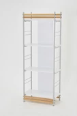 VİLİNZE Rafito Metal & Ahşap Bohem 4 Raflı MDF Çok Amaçlı Mutfak Rafı - 30*160 cm - 3