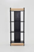 VİLİNZE Rafito Metal & Ahşap Bohem 4 Raflı MDF Çok Amaçlı Mutfak Rafı - 30*160 cm - 4