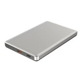 Magslim 5S Magsafe Manyetik Kablosuz 5000mAh Powerbank Taşınabilir Şarj Cihazı Ultra ince Gümüş Gri - 2