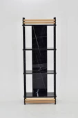 VİLİNZE Rafito Metal & Ahşap Bohem 4 Raflı MDF Çok Amaçlı Mutfak Rafı - 30*160 cm - 4