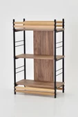 VİLİNZE Rafito Metal & Ahşap Bohem 3 Raflı MDF Çok Amaçlı Mutfak Rafı - 30*100 cm - 3
