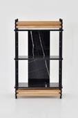 VİLİNZE Rafito Metal & Ahşap Bohem 3 Raflı MDF Çok Amaçlı Mutfak Rafı - 30*100 cm - 4