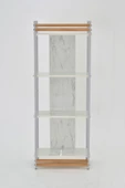 VİLİNZE Rafito Metal & Ahşap Bohem 4 Raflı MDF Çok Amaçlı Mutfak Rafı - 30*160 cm - 4