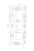 VİLİNZE Rafito Metal & Ahşap Bohem 4 Raflı MDF Çok Amaçlı Mutfak Rafı - 30*160 cm - 8