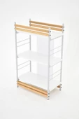 VİLİNZE Rafito Metal & Ahşap Bohem 3 Raflı MDF Çok Amaçlı Mutfak Rafı - 30*100 cm - 5
