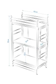 VİLİNZE Rafito Metal & Ahşap Bohem 3 Raflı MDF Çok Amaçlı Mutfak Rafı - 30*100 cm - 8