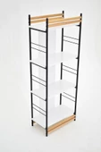 VİLİNZE Rafito Metal & Ahşap Bohem 4 Raflı MDF Çok Amaçlı Mutfak Rafı - 30*160 cm - 5