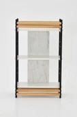 VİLİNZE Rafito Metal & Ahşap Bohem 3 Raflı MDF Çok Amaçlı Mutfak Rafı - 30*100 cm - 4