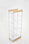 VİLİNZE Rafito Metal & Ahşap Bohem 4 Raflı MDF Çok Amaçlı Mutfak Rafı - 30*160 cm - 5