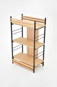 VİLİNZE Rafito Metal & Ahşap Bohem 3 Raflı MDF Çok Amaçlı Mutfak Rafı - 30*100 cm - 5