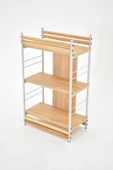 VİLİNZE Rafito Metal & Ahşap Bohem 3 Raflı MDF Çok Amaçlı Mutfak Rafı - 30*100 cm - 5