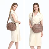 Yıkama Deri Askılı Kadın El Çantası 21-K Barcelona 1905 thumbnail 5